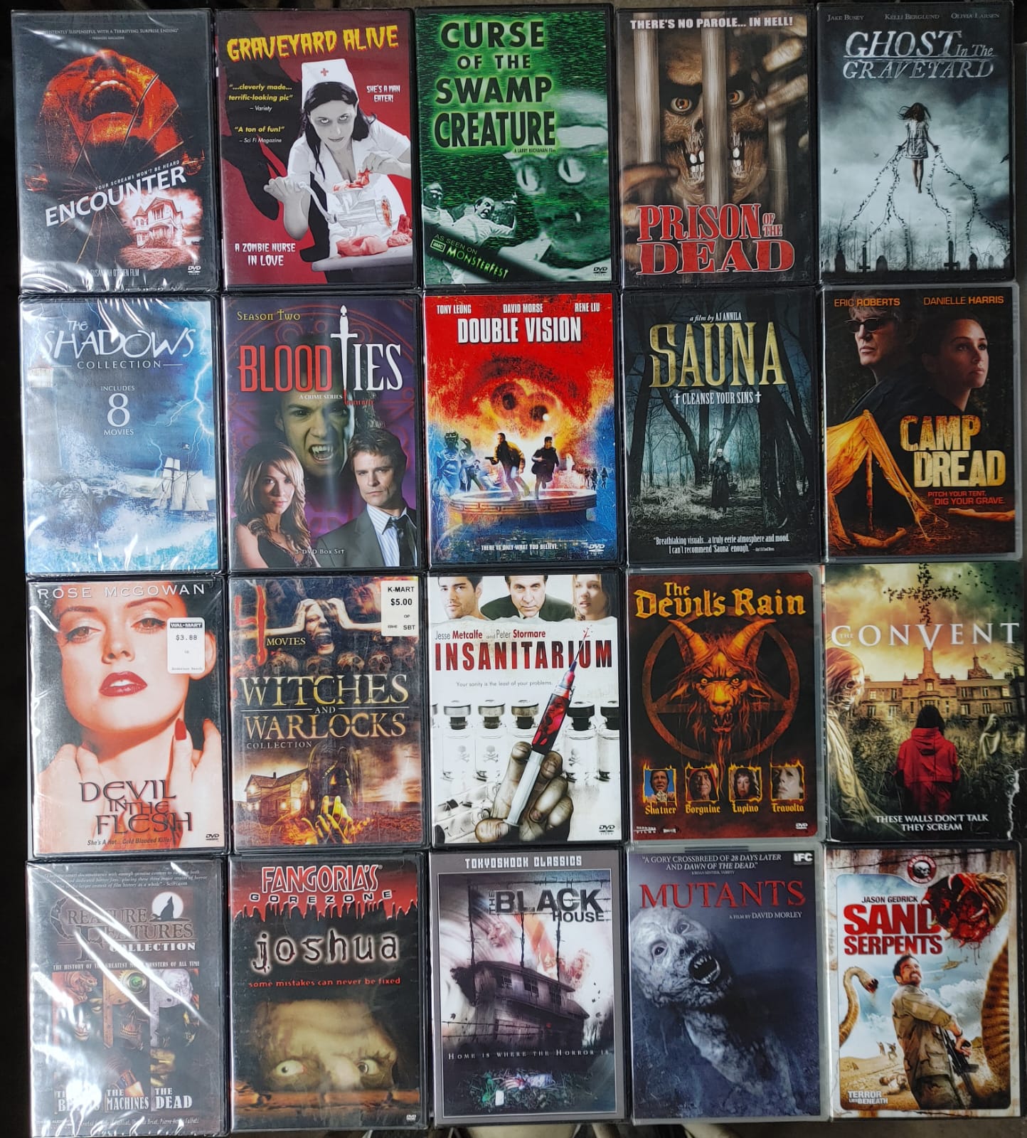 100 Brand new horror DVDs sealed (LOT 08) Ships free to lower 48 states