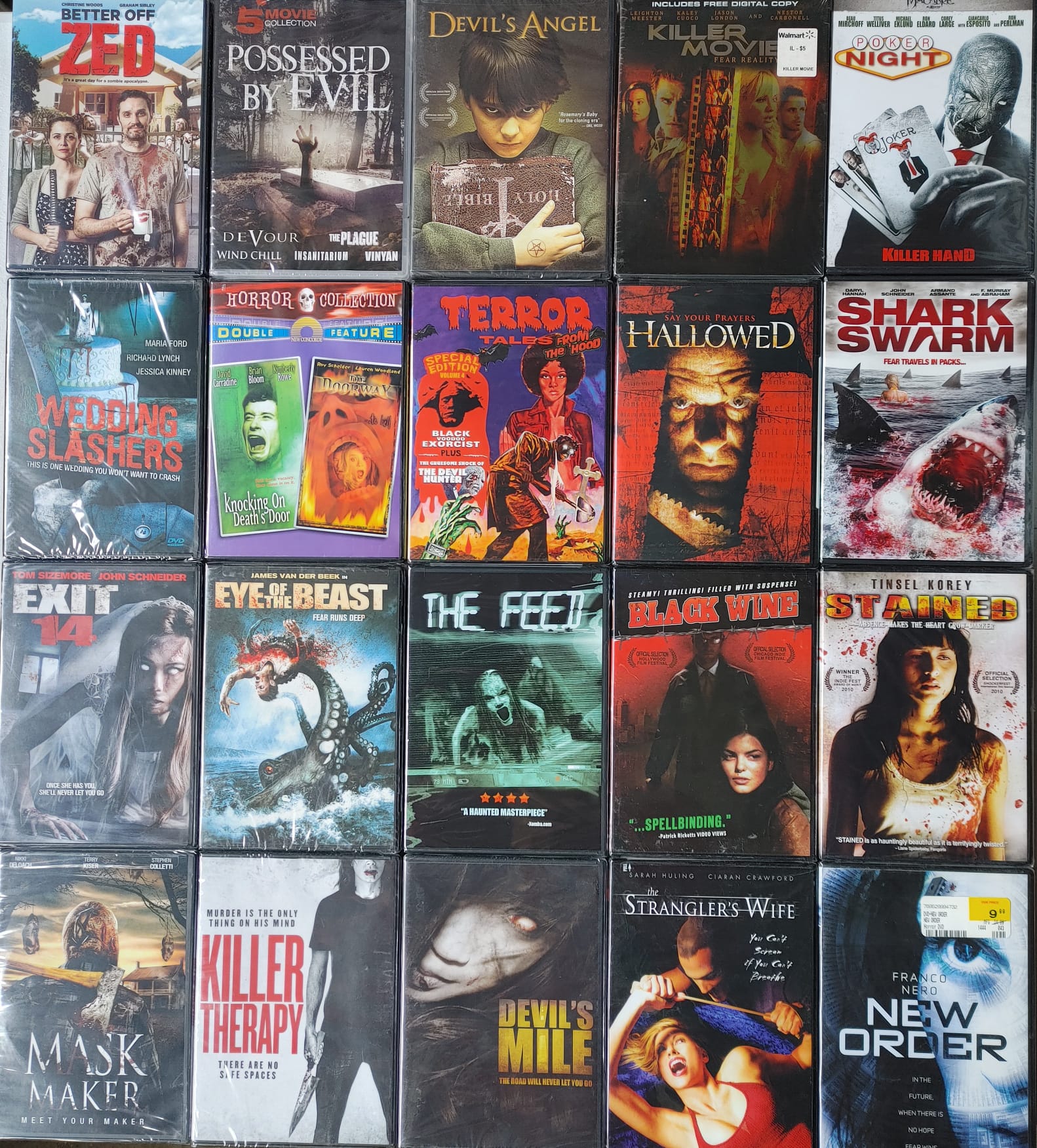 100 Brand new horror DVDs sealed (LOT 09) Ships free to lower 48 states