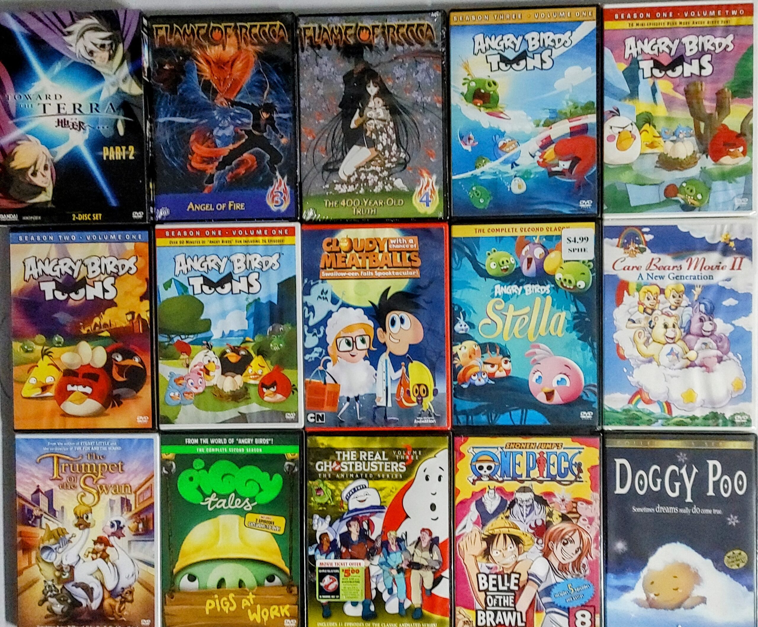 70 Anime brand new DVDs including 17 childrens animated DVDs