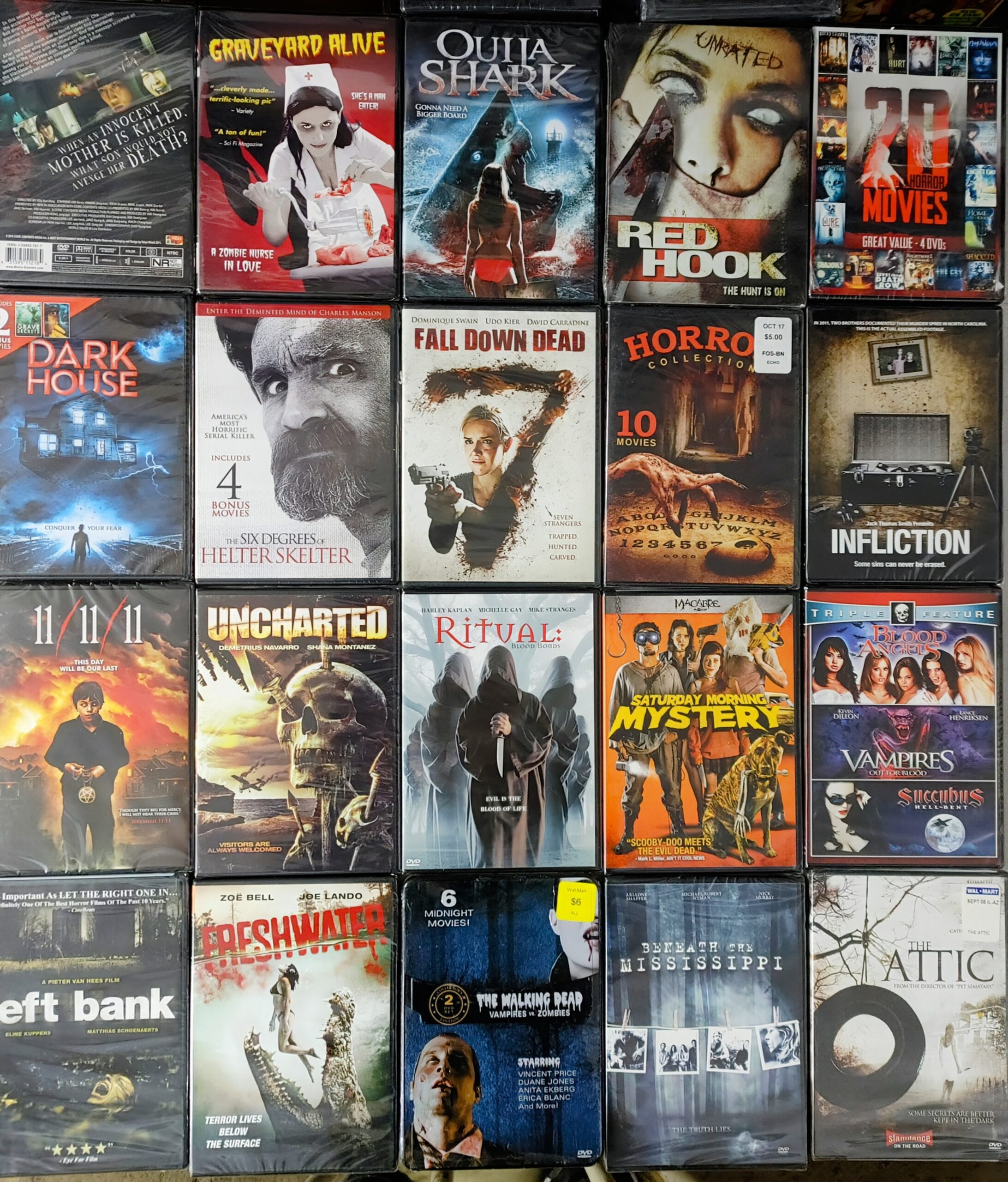 100 Brand new Horror dvs lot 11. Factory sealed, Free shipping
